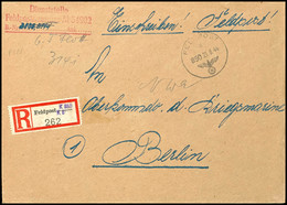 4614 1944, Feldpost-Einschreiben Mit Norm-Stpl. Vom 21.8.44 Sowie Mit K-Nr. 850 (= Feldpostamt 632 In Helsinki) Im Norm- - Other & Unclassified