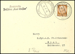 4625 1939, Marineschiffspost-Stpl. DEUTSCHE KRIEGSMARINE Nr. 40 Vom 18.7.39 Sowie Mit Stpl. "Kommando / Zerstörer "Karl  - Other & Unclassified