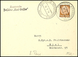 4625 1939, Marineschiffspost-Stpl. DEUTSCHE KRIEGSMARINE Nr. 40 Vom 18.7.39 Sowie Mit Stpl. "Kommando / Zerstörer "Karl  - Andere & Zonder Classificatie