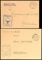 4644 1940, 2 Feldpost-Dienstbriefe Mit Aufgabe-Stpl. WILHELMSHAVEN 1 Vom 1.3.40 Bzw. Mit Stummem Stpl. Vom 16.5.40 Sowie - Other & Unclassified