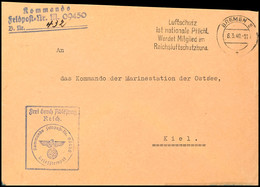 4657 1940, Kriegsmarine, Feldpost-Dienst-Brief Mit Aufgabe-Stpl. BREMEN 5 Vom 6.3.40 Sowie Mit Dienst- Und Brief-Stpl. F - Andere & Zonder Classificatie
