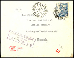 4663 1940, Kriegsmarine, Mit 70 CTS Frankierter Feldpost-Brief Aus Spanien Nach Wentorf Bei Reinbek Mit Aufgabe-Stpl. VI - Other & Unclassified