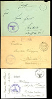 4666 1940/41, 3 Feldpost-Briefe: Feldpost-Brief Mit Inhalt Und Aptiertem Stpl. Vom 17.6.40 Aus Kiel Sowie Mit Brief-Stpl - Other & Unclassified