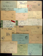 4672 1940/44, Kriegsmarine, 18 Feldpost-Briefe Und -Karten Von Landmarineteilen, Dabei: Hafenkommandant Nikolajew, Marin - Other & Unclassified