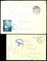 4682 1941, Feldpost-Brief Vom 28.2.41 Mit Stummem Stpl. Und Inhalt In Schmuckumschlag Und Feldpost-Osterkarte Mit Stumme - Other & Unclassified