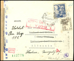 4683 1941, Kriegsmarine, Mit 75 CTS Frankierter Feldpost-Brief Aus Spanien Nach Wentorf Bei Reinbek Mit Weiterleitung In - Other & Unclassified