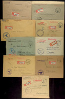 4689 1941/44, Kriegsmarine, 10 Feldpost-R-Briefe (K-Nr. 301, 362, 459, 467, 476, 480, 577, 877 Und 905), überwiegend Gut - Sonstige & Ohne Zuordnung