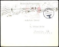 4693 Deutsche Dienstpost Frankreich, Feldpostbrief Vom 29.7.41 Nach Paris Mit "Victory"-Stempel, Seltener Beleg In Bedar - Sonstige & Ohne Zuordnung