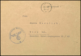4706 1942, Kriegsmarine, Feldpost-Brief Nach Wien Mit Aptiertem Aufgabe-Stpl. Vom 24.6.42 Sowie Mit Absenderangabe Feldp - Andere & Zonder Classificatie