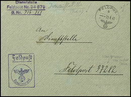 4707 1942, Kriegsmarine, Feldpost-Dienst-Brief An Die Feldpost-Nr. 37282 (= Marine-Gruppenkommando Süd In Sofia) Mit Fel - Other & Unclassified