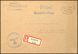 4710 1942, Kriegsmarine, Feldpost-R-Brief An Die 2. U.-Ausbildungsabteilung In Neustadt Mit Stummen Aufgabe-Stpl. Vom 11 - Andere & Zonder Classificatie