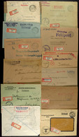 4718 1942/45, Kriegsmarine, 12 Feldpost-R-Briefe Mit Aufgabe-Stpl. Und R-Zettel Von Aurich, Berlin 10, Flensburg-Mürwik, - Other & Unclassified