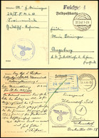 4739 1943/44, Kriegsmarine, Feldpost-Karte Mit Aufgabe-Stpl. WESERMÜNDE Vom 21.4.44 Mit Absenderangabe Und Dienst-Stpl.  - Sonstige & Ohne Zuordnung