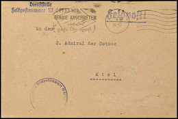 4753 1944, Feldpost-Dienstbrief Mit Stummem Werbe-Stpl. "NUR GENAUE ANSCHRIFTEN Sichern Gute Überkunft" (Bo-412) Vom 30. - Other & Unclassified