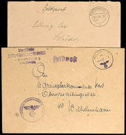 4754 1944, Feldpost-Dienstbrief Mit Violettschwarzem Norm-Stpl. Sowie Mit Dienst- Und Brief-Stpl. Feldpost-Nr. M 06927 = - Other & Unclassified