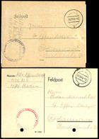 4757 1944, Feldpost-Karte Und Feldpost-Faltbrief Mit Stummem Stpl. Vom 3.11.44 Bzw. Vom 4.11.44 Sowie Mit Absenderangabe - Other & Unclassified
