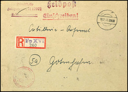 4768 1944, Kriegsmarine, Feldpost-R-Brief An Das Artillerie-Arsenal In Gotenhafen Mit Stummen Aufgabe-Stpl. Vom 18.2.44  - Other & Unclassified