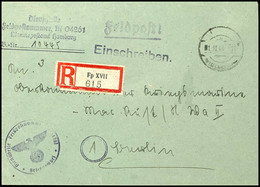 4778 1944, Kriegsmarine, Feldpost-R-Brief An Das Oberkommando Der Kriegsmarine In Berlin Mit Stummen Aufgabe-Stpl. Vom 1 - Other & Unclassified