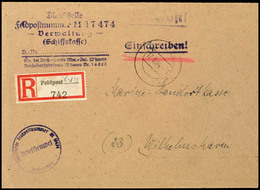 4793 1944, Kriegsmarine, Feldpost-R-Brief An Die Marine-Standortkasse In Wilhelmshaven Mit Stummen Aufgabe-Stpl. Vom 17. - Other & Unclassified