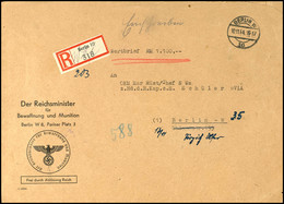 4797 1944, Kriegsmarine, Feldpost-Wert-Brief (DIN A5-Format) über RM 1.100,00 An Das Oberkommando Der Kriegsmarine Mar R - Andere & Zonder Classificatie