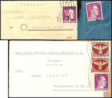 4833 40 Pf Mit Aufdruck "Feldpost 2 Kg" Auf Päckchenadresse Aus Weimar An Den Obergefreiten Rudolf Tohmfor. (Absenderang - Other & Unclassified