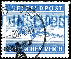 4849 Insel Leros, Zulassungsmarke Durchstochen, Schwarzblauvioletter Aufdruck "INSELPOST" In Type I, Gestempelt Mit Tage - Andere & Zonder Classificatie