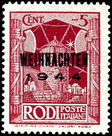 4851 Insel Rhodos, Weihnachtsmarke, Type III, Tadellos Postfrisch, Gepr. Rungas BPP, Mi. 400.-, Katalog: 12III ** - Autres & Non Classés