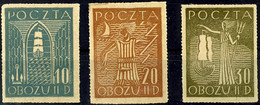 4888 Gross-Born (Offlag II D): 1944, 10 F. Bis 30 F. "Feiertag Des Meeres", Kompletter Satz Zu Drei Werten, Ungebraucht, - Autres & Non Classés