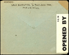 4928 Interniertenlager Mauritius: 1943, 20 C. Freimarke Auf Brief Aus MAURITIUS 26.AU.42 Mit Zensurstempel "PASSED BY CE - Autres & Non Classés