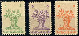 4932 5 - 8 Pfg Freimarken, 3 Werte Komplett, Tadellos Postfrisch, Unsigniert, Mi. 130.-, Katalog: 1/3 ** - Apolda