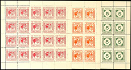 4944 5 Pf., 8 Pf. Und 12 Pf. Je Im Kpl. Postfrischen Bogen Zu 20 Werten, Tadellos, Mi. 1180,-, Katalog: 5,7/8x ** - Görlitz