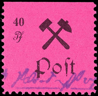 4953 40 Pfg. Schwarz Auf Lila, Type II Mit Plattenfehler "P Von POST Offen", Postfrisch, Tadellos Mit Händler-Signatur S - Grossräschen