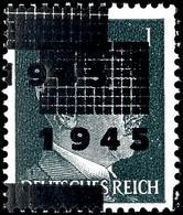 4966 1 Pfg Hitler Dunkelgrau, Abart "doppelter Aufdruck Type I Und Zusätzlicher Aufdruck Type II", Tadellos Postfrisch,  - Other & Unclassified
