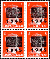 4988 8 Pfg Hitler Mit Aufdruck In Type IIb, Viererblock, Tadellos Postfrisch, Gepr. Richter Und Sturm BPP, Mi. 300.-, Ka - Autres & Non Classés