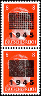 4992 8 Pfg Hitler Im Senkrechten Paar Mit Den Aufdrucken In Type I (oben) Und IIb (unten), Tadellos Postfrisch ,gepr. Zi - Sonstige & Ohne Zuordnung