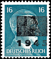 5003 16 Pfg Hitler Mit Lokalem Aufdruck - Type IIa, Tadellos Postfrisch, Gepr. Sturm, Mi. 200.-, Katalog: 10IIa ** - Autres & Non Classés