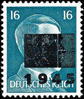 5005 16 Pfg Hitler Mit Lokalem Aufdruck - Type IIb, Tadellos Postfrisch, Gepr. Sturm BPP, Mi. 150.-, Katalog: 10IIb ** - Other & Unclassified