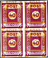 5107 40 Pf. Auf 15 Pf. Doppeldruck, Postfrischer 4er-Block, Mi. 880,-, Katalog: 50ADD ** - Sonstige & Ohne Zuordnung