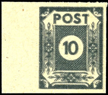 5124 10 Pfg Ziffern Auf Papier "u" Mit Dreifachdruck Der Farbe (Grau)schwarz Auf Grau, Tadellos Postfrisch, Fotobefund D - Andere & Zonder Classificatie