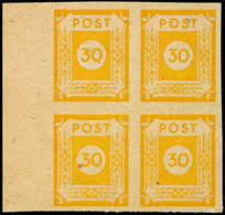 5137 30 Pf. Braungelb, Re. Rand-4er-Block Mit Druck A. Gummiseite, Tadellos Postfrisch, Mi. 300,-, Katalog: 55aG ** - Other & Unclassified