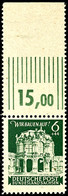 5168 6 Pfg Wiederaufbau Dunkelgraugrün Mit Zähnungsabart L 11 : 11½, Postfrisch Mit Oberrand, Tadellos, Neues Fotoattest - Sonstige & Ohne Zuordnung