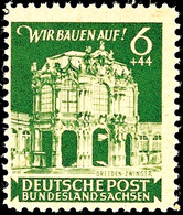 5173 6+44 Pf. Grünoliv Mit Plattenfehler IV, Seltene C-Zähnung, Tadellos Postfrisch, Fotoattest Ströh BPP, Mi. 1.000.- ( - Sonstige & Ohne Zuordnung