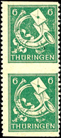 5186 6 Pfg Posthorn Mit Spargummierung Waagerecht Ungezähnt, Senkrechtes Paar, Tadellos Postfrisch, Gepr. Herpichböhm BP - Andere & Zonder Classificatie