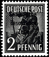 5241 2 Pfg Schwarz Mit Maschinenaufdruck, Tadellos Postfrisch, Fotobefund Paul BPP "... Einwandfrei", 300.-, Katalog: 18 - Other & Unclassified