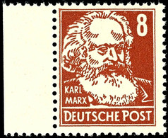 5252 8 Pfg Köpfe Schwarzrot, Tadellos Postfrisch Mit Linkem Rand, Gepr. Paul BPP, Katalog: 214c ** - Other & Unclassified