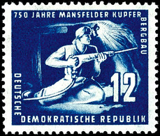 5279 12 Pfg Mansfelder Kupferschieferbergbau Dunkelviolettultramin, Tadellos Postfrisch, Minimale Fingerspuren, Gute Far - Other & Unclassified