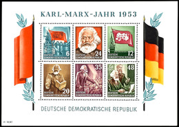 5295 Marx-Blockpaar, Je Gezähnt Und Geschnitten, Postfrisch, Bl. 9A Kleine Leichte Randmängel, Sonst Tadellos, Mi. 360.- - Andere & Zonder Classificatie