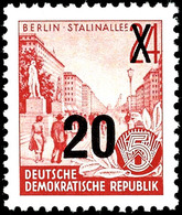 5300 20 Auf 24 Pfg Fünfjahrplan Bräunlichkarmin, Neuauflage Mit Wz. XII, Tadellos Postfrisch, Unsigniert, Seltene Marke, - Autres & Non Classés