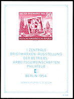 5305 Blockausgabe "Erste Zentrale Briefmarkenausstellung, Berlin", Wasserzeichen XII, Plattenfehler III "Punkte über Rec - Autres & Non Classés