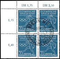 5312 35 Pfg Olympische Sommerspiele Mit Wz. YI, 4er-Block Mit Linker Oberer Bogenecke, Mit Zentrischem ESST "BERLIN W8 2 - Other & Unclassified